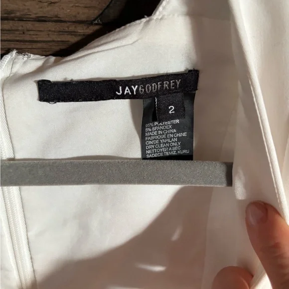 JAYGODFREY White Tie-Front Jumpsuit - Picture 4 of 7